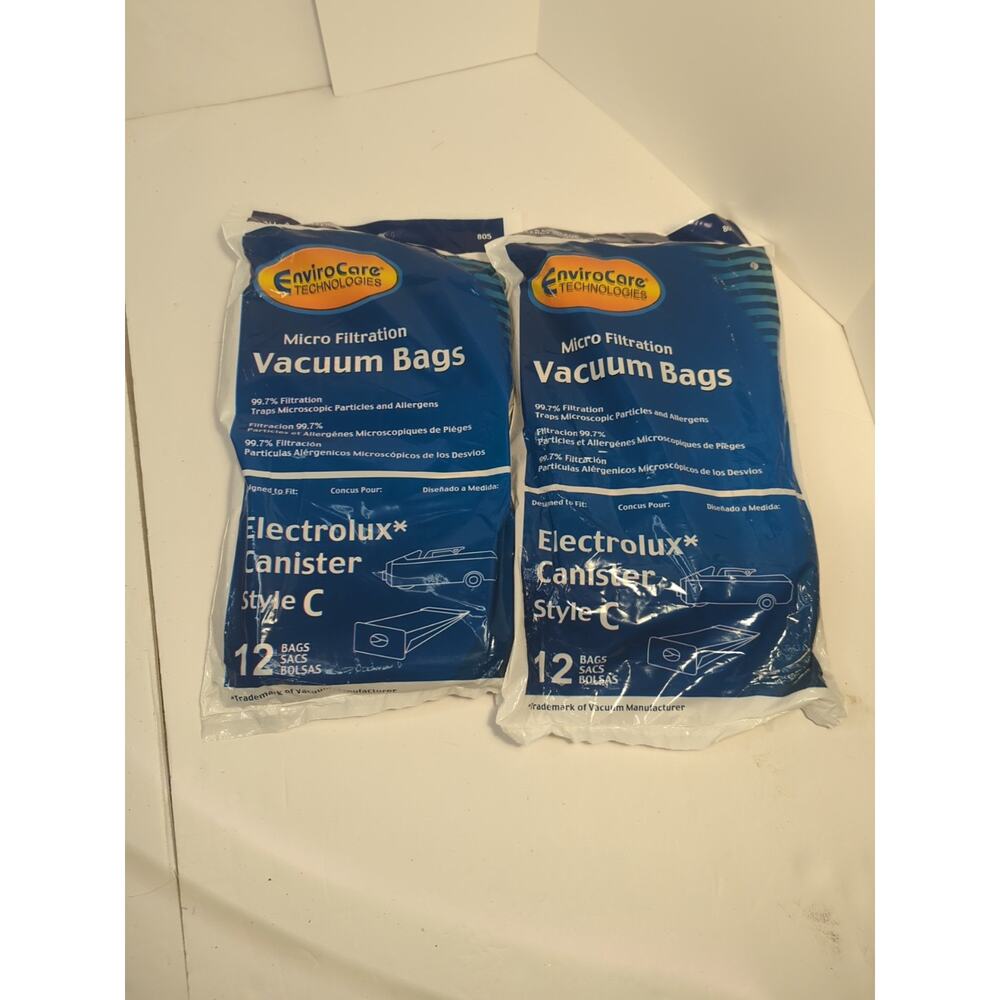 24 Bags Electrolux Canister Vacuum Style C Micro Filtration by Envirocare